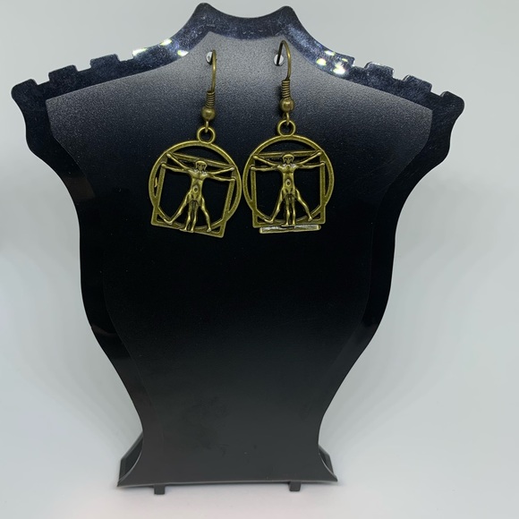 Alloy Da Vinci Earrings - Picture 2 of 2